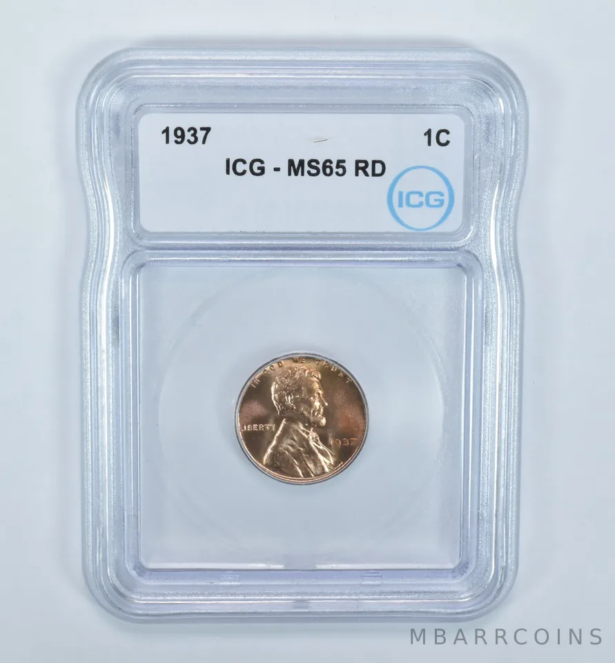 1937 Lincoln Wheat Cent MS65 RD ICG