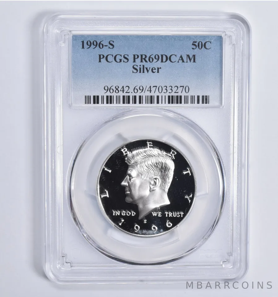 1996-S Kennedy Half Dollar Silver PR69 DCAM PCGS Blue Lbl