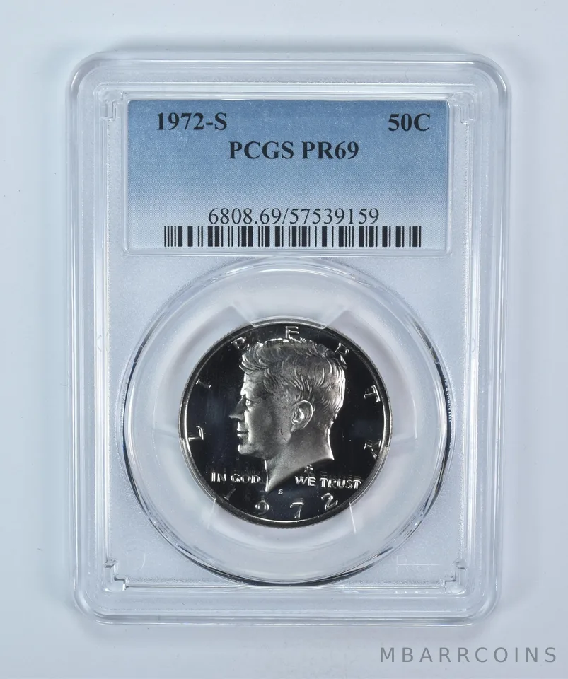 1972-S Kennedy Half Dollar PR69 PCGS Blue Label