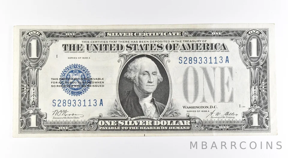 1928 A $1 Silver Certificate Blue Seal Fr#1601 *0487