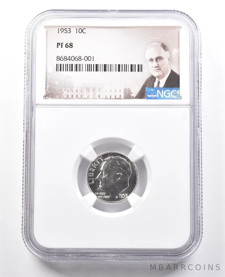 1953 Roosevelt Dime PF68 NGC Special Label