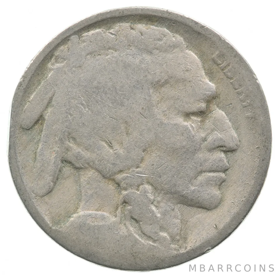 1916 Indian Head Buffalo Nickel 2 Feathers a8345