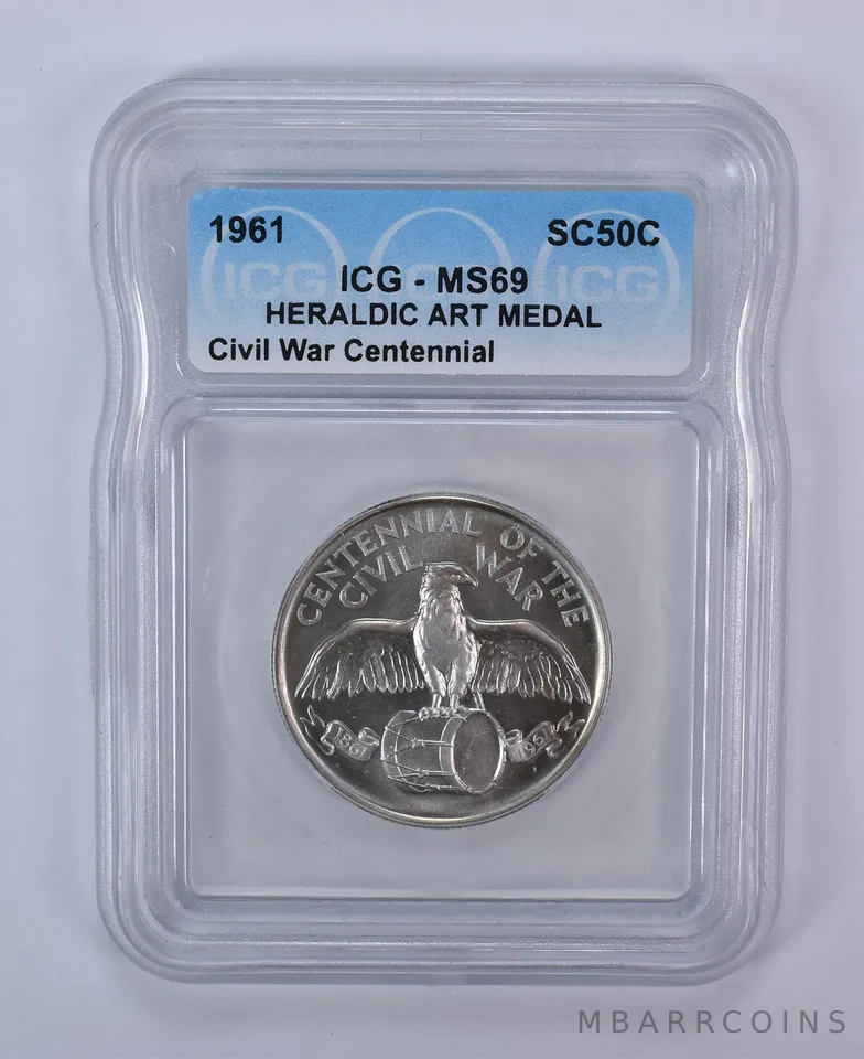 1961 So Called Half Dollar Civil War Centennial MS69 ICG