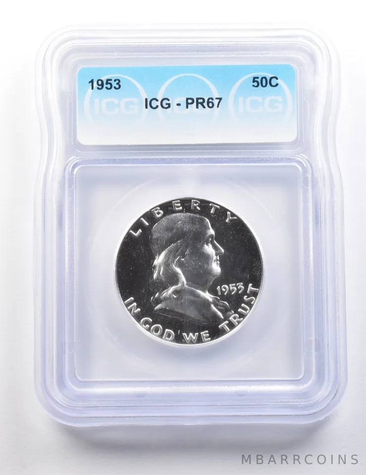1953 Franklin Half Dollar PR67 ICG *9535