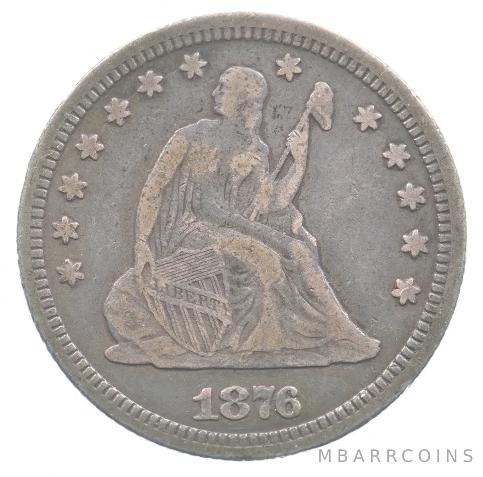 1876 Seated Liberty Quarter *4783