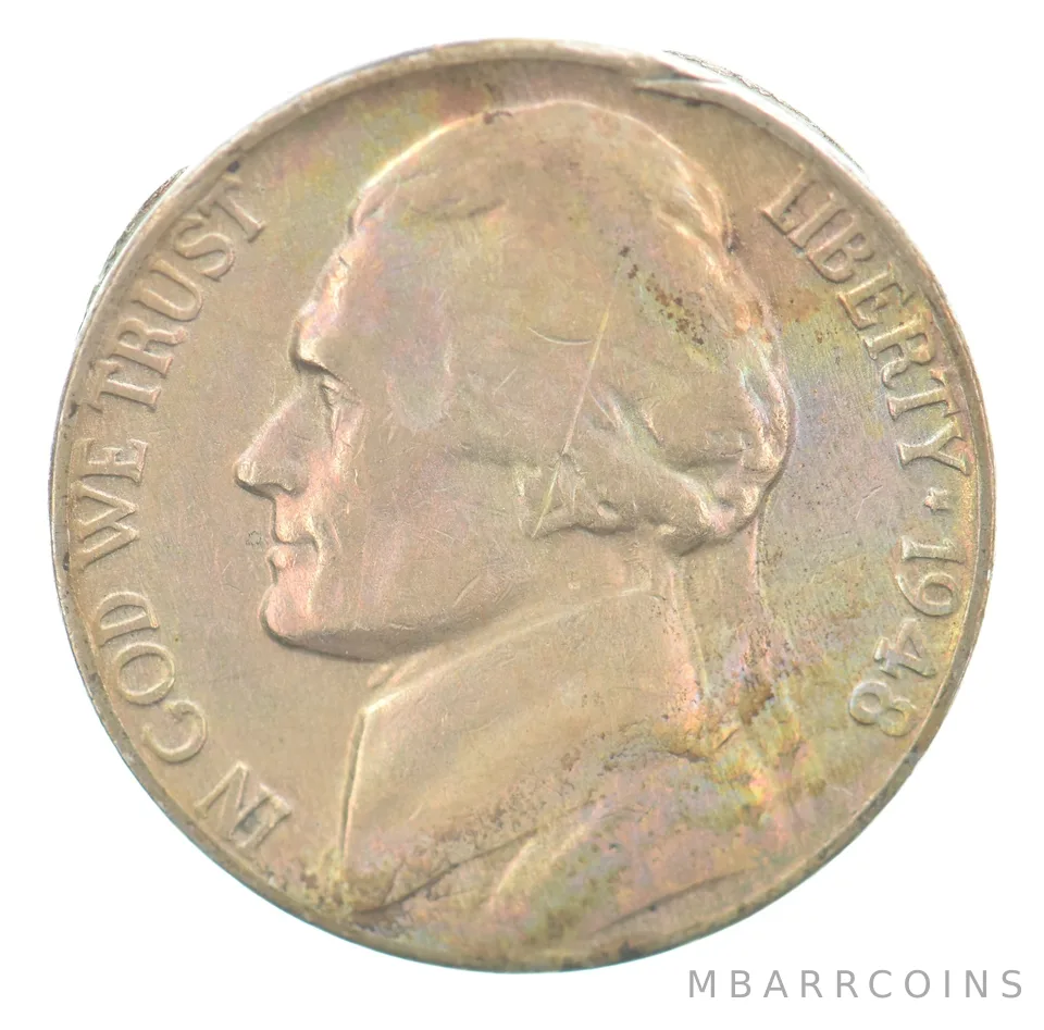 1948 Jefferson Nickel Beautiful Tone a5243