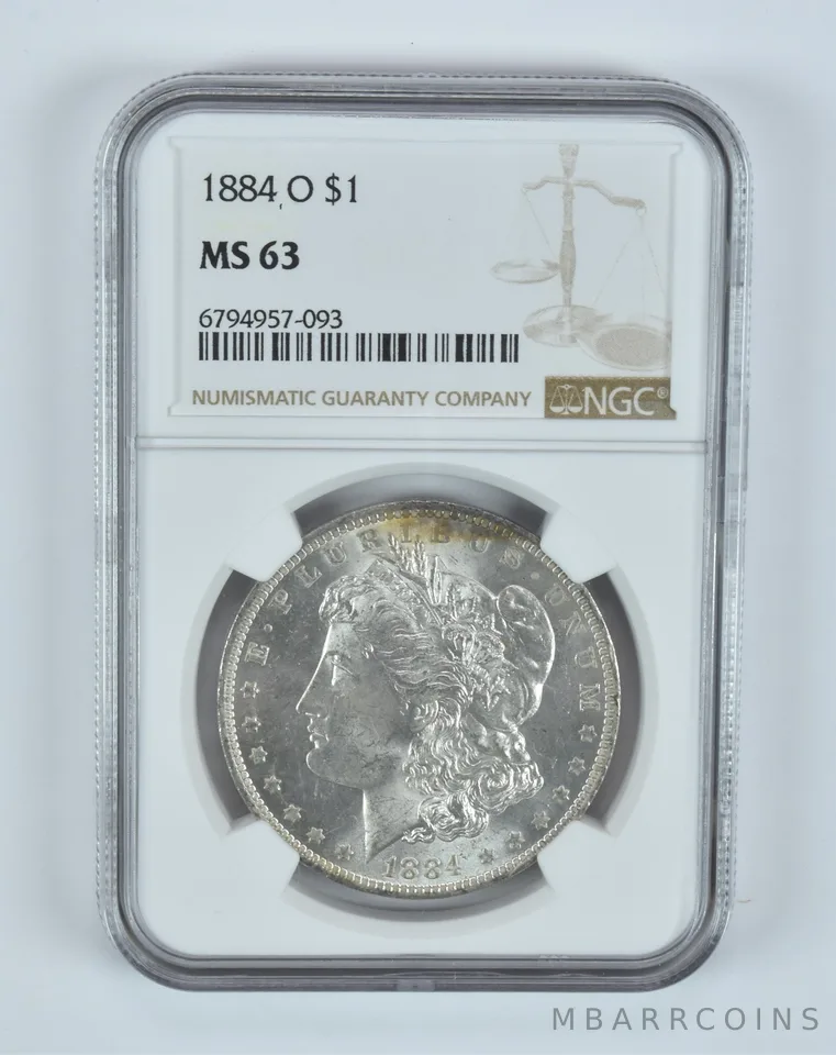 MS63 1884-O Morgan Silver Dollar NGC Beautifully Toned *7445