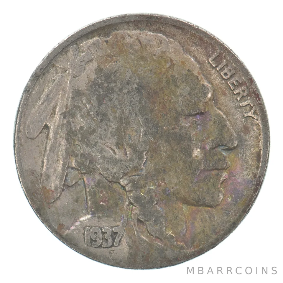 1937-D Indian Head Buffalo Nickel Beautiful Tone *9544