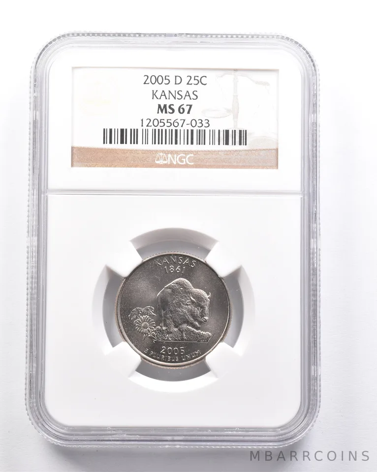 MS67 2005-D Washington State Quarter Kansas NGC a6298