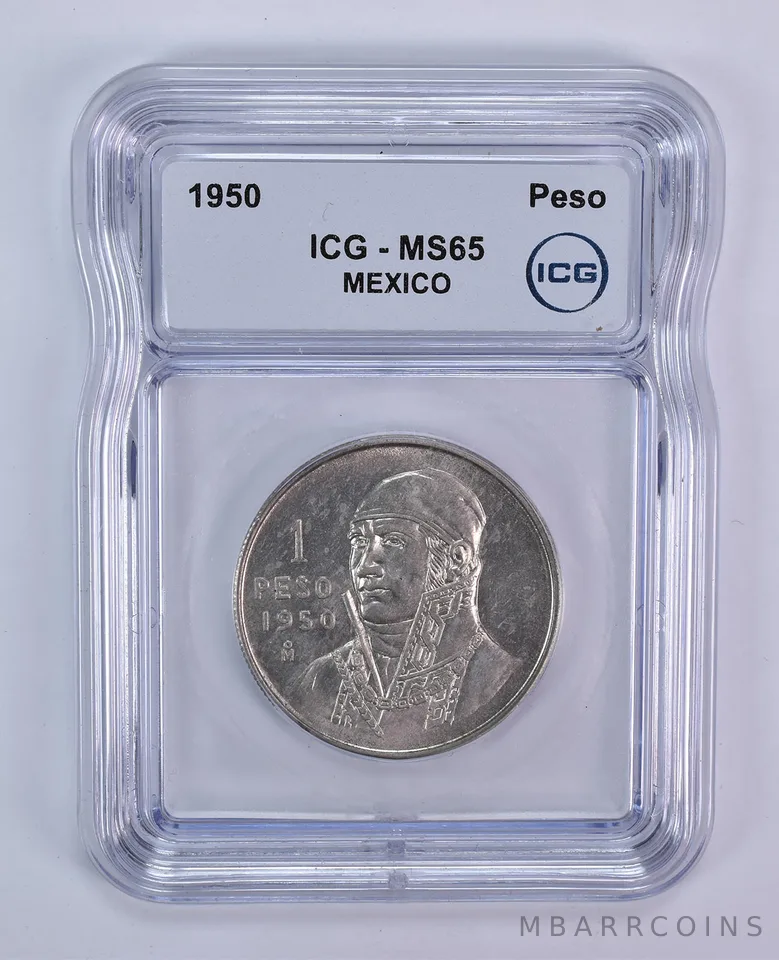 1950 Mo Mexico Peso MS65 ICG