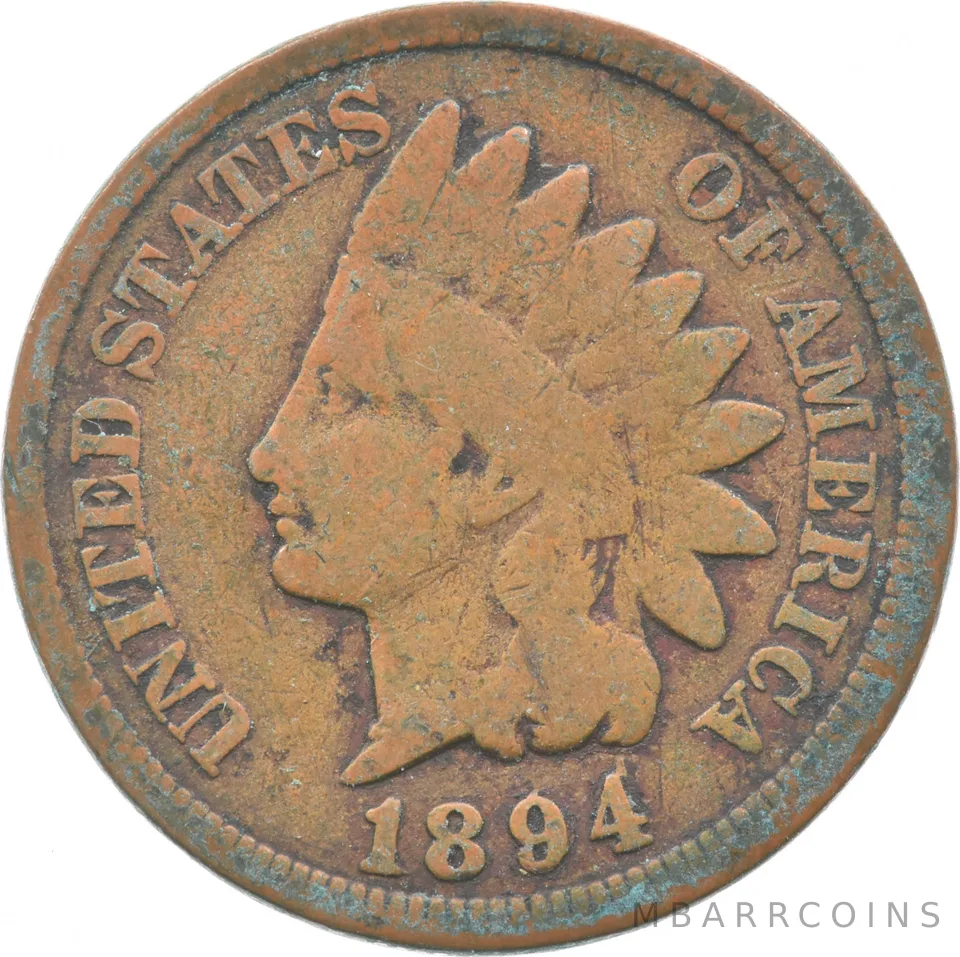 1894 Indian Head Cent 1894/1894 Doubled Date *9344