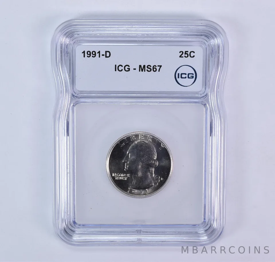 1991-D Washington Quarter MS67 ICG