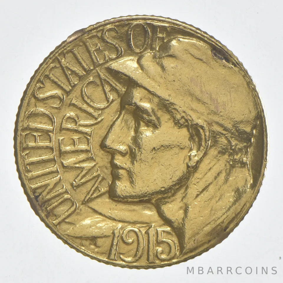 1915-S $1 Panama Pacific Commemorative Gold Dollar *1036