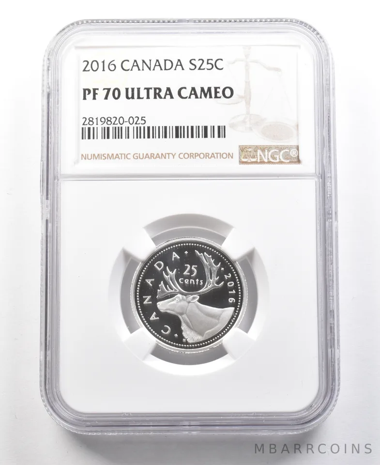2016 Canada 25 Cents SIlver PF70 UCAM NGC a4484