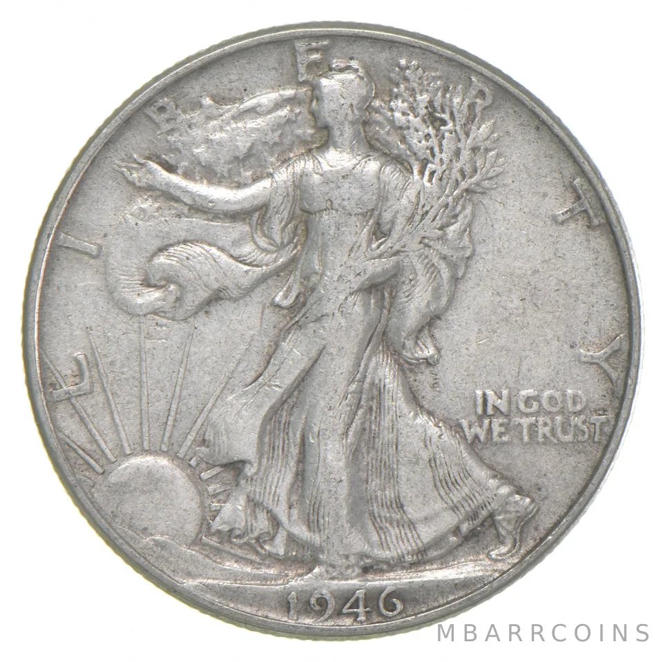 1946 XF Walking Liberty Half Dollar 90% Silver