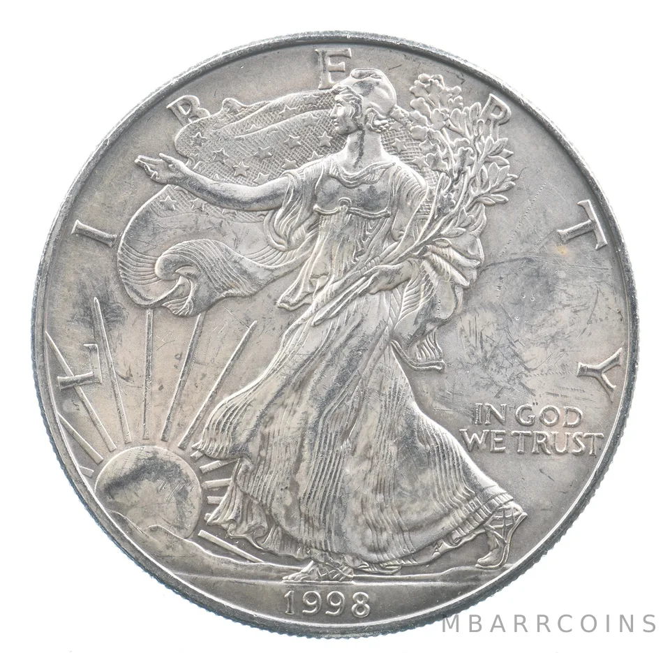 Better Date 1998 American Silver Eagle 1 Troy Oz .999 Fine Silver *762