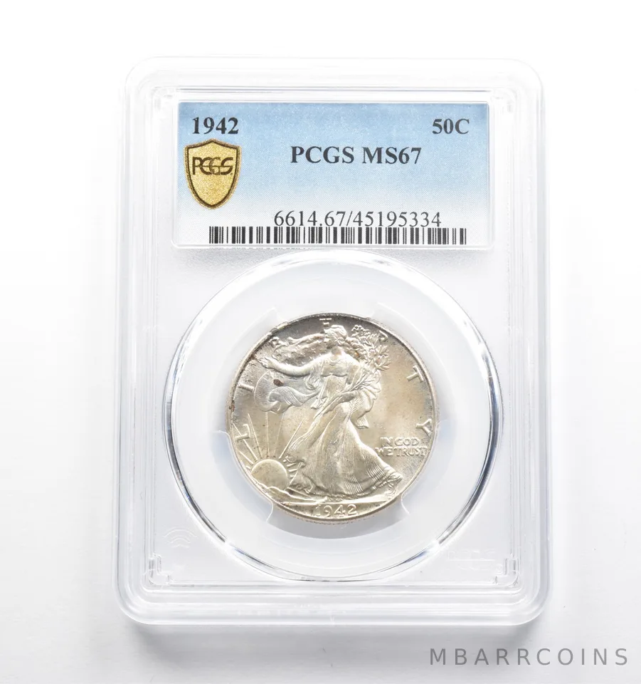 MS67 1942 Walking Liberty Half Dollar PCGS *4713