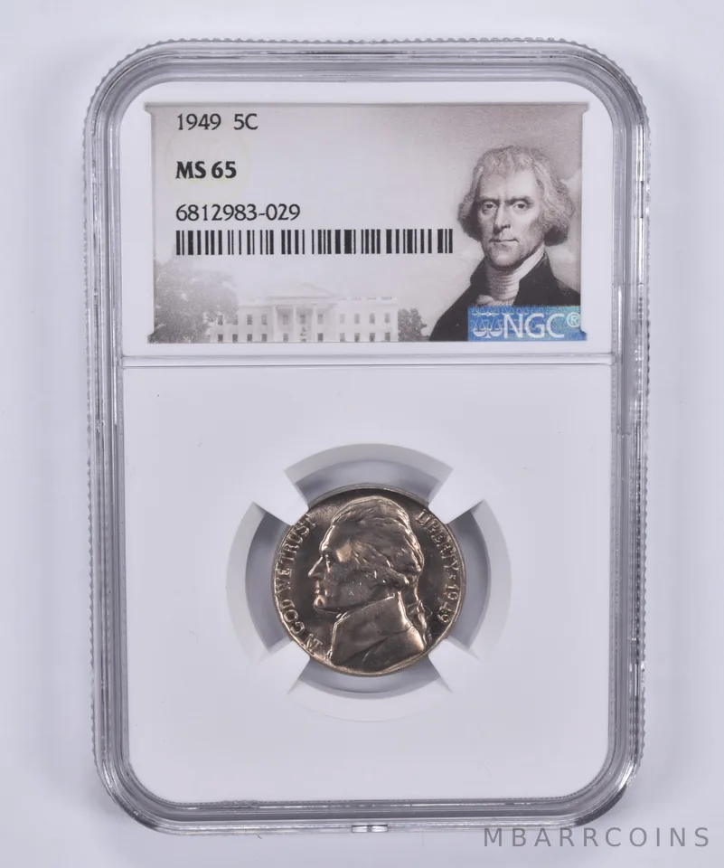 1949 Jefferson Nickel 5c MS65 NGC Special Label