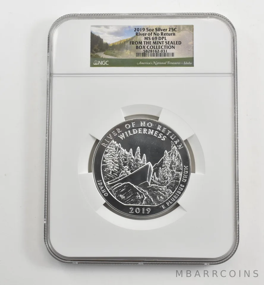 2019 5 Oz Silver Quarter ATB River Of No Return MS69 DPL NGC *1664