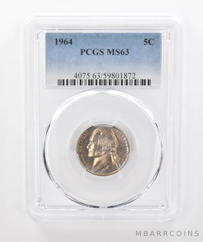 1964 Jefferson Nickel MS63 PCGS Beautiful Tone *1577