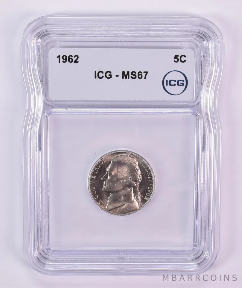 1962 Jefferson Nickel MS67 ICG