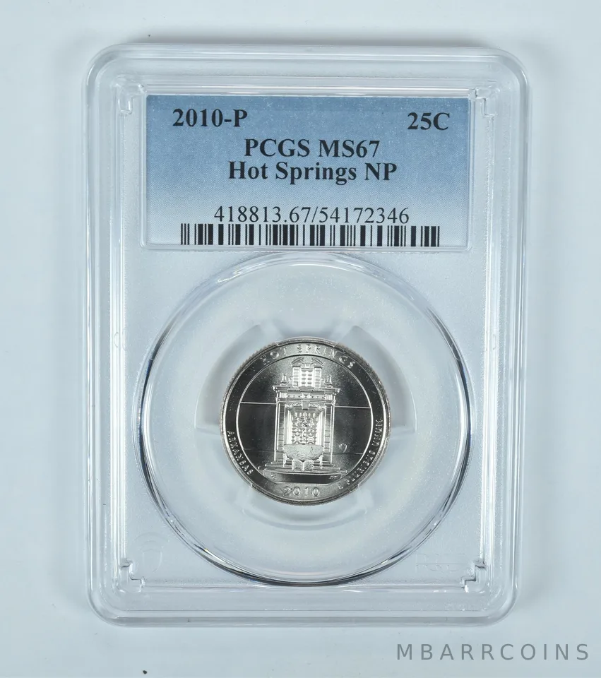 2010-P Washington Quarter ATB Hot Springs MS67 PCGS