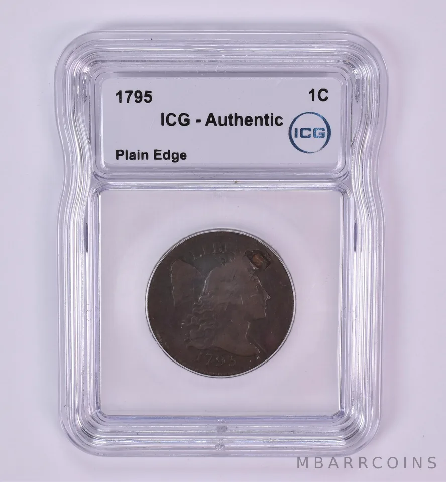 1795 Liberty Cap Large Cent Plain Edge Authentic ICG *1800