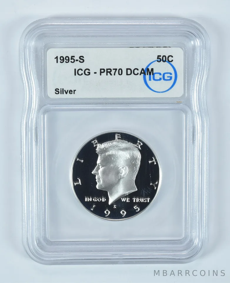 1995-S Kennedy Half Dollar Silver PR70 DCAM ICG