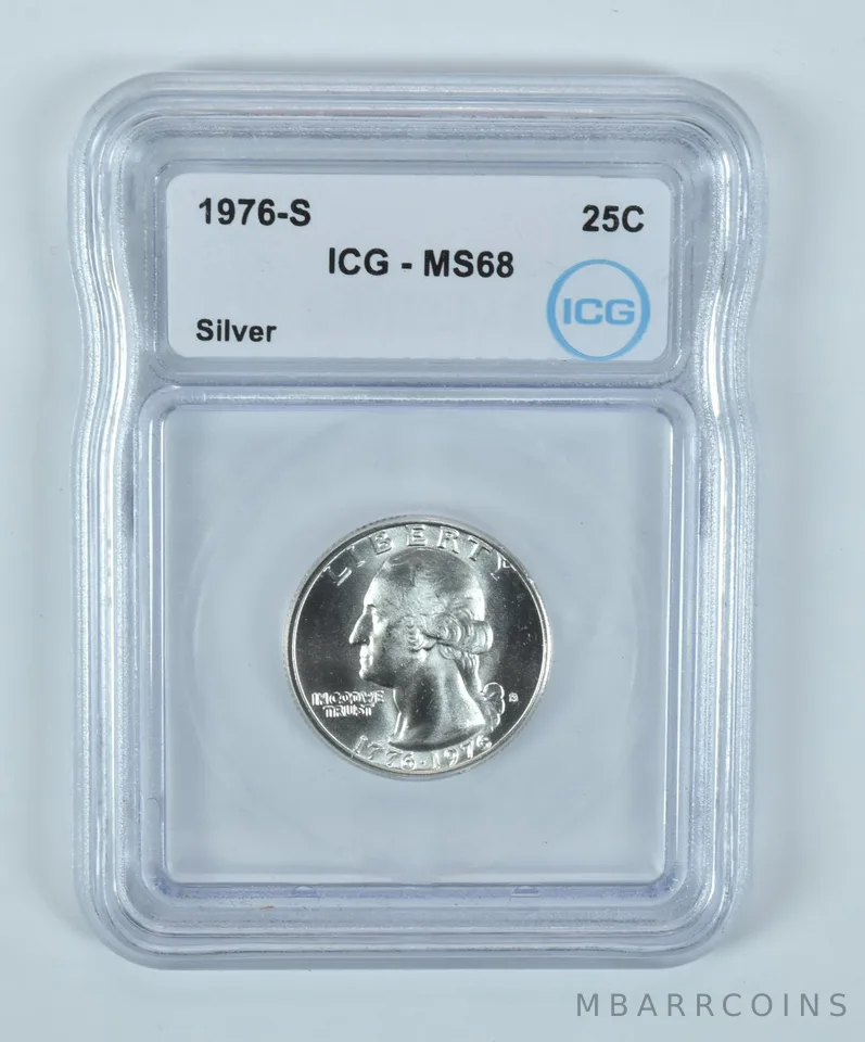 1976-S Washington Quarter Silver MS68 ICG