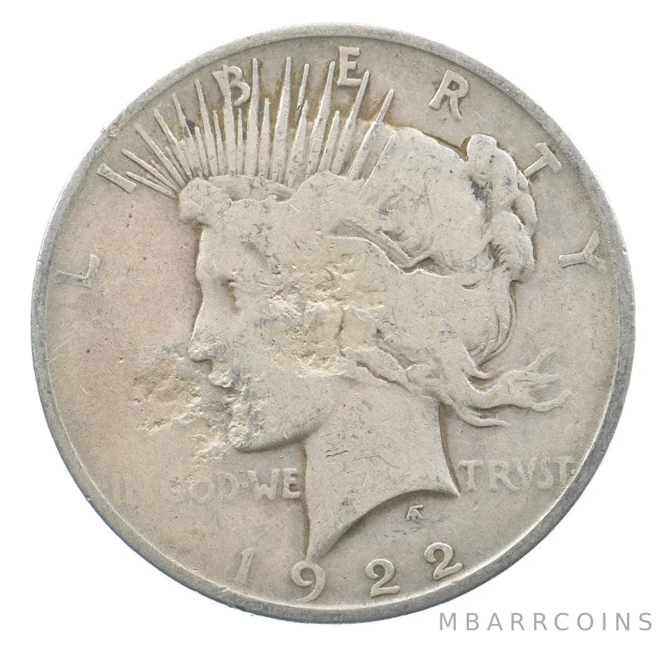 1922 Peace Silver Dollar BR Counterstamp *2283
