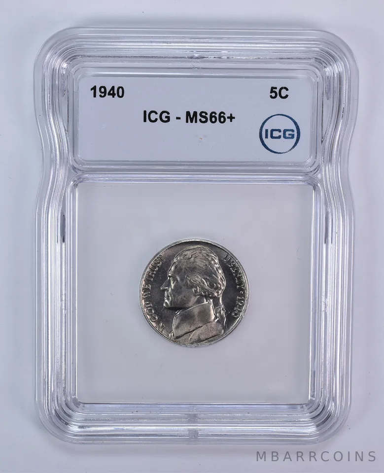 1940 Jefferson Nickel MS66+ ICG