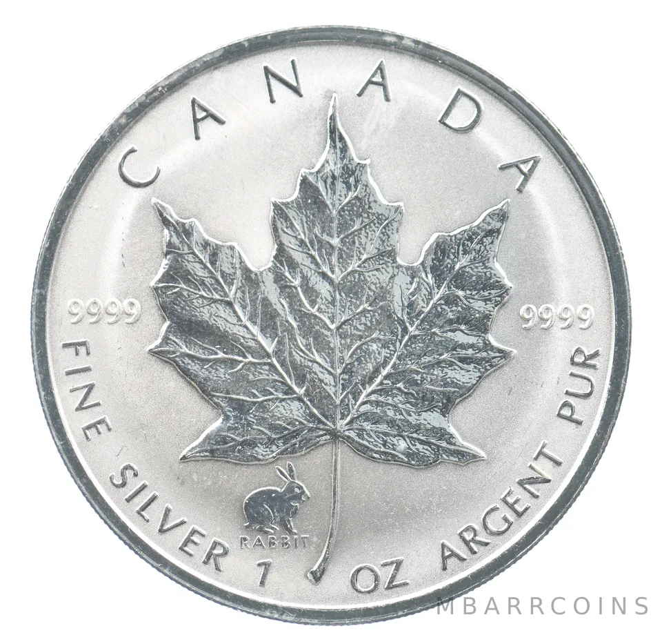 1999 Canada Silver 5 Dollar Maple Leaf 1 Oz Silver *2417