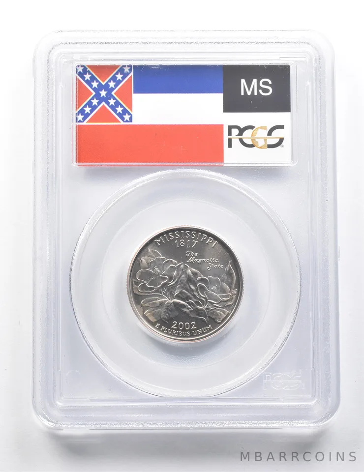 2002-P Washington State Quarter Mississippi MS68 PCGS a9399