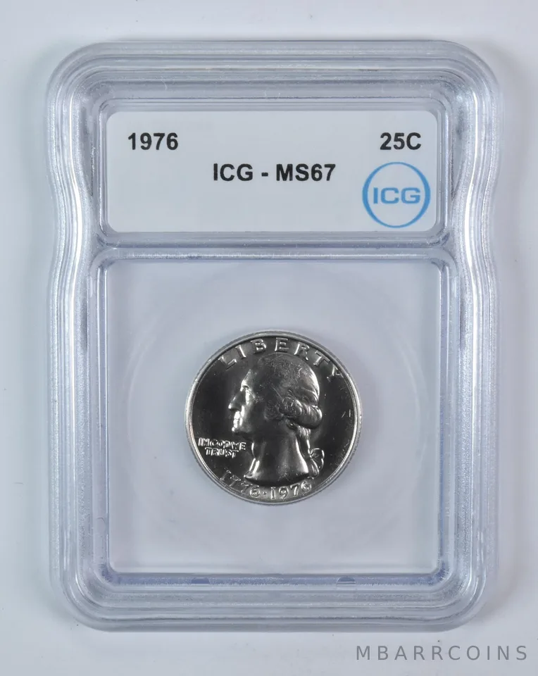 1976 Washington Quarter MS67 ICG