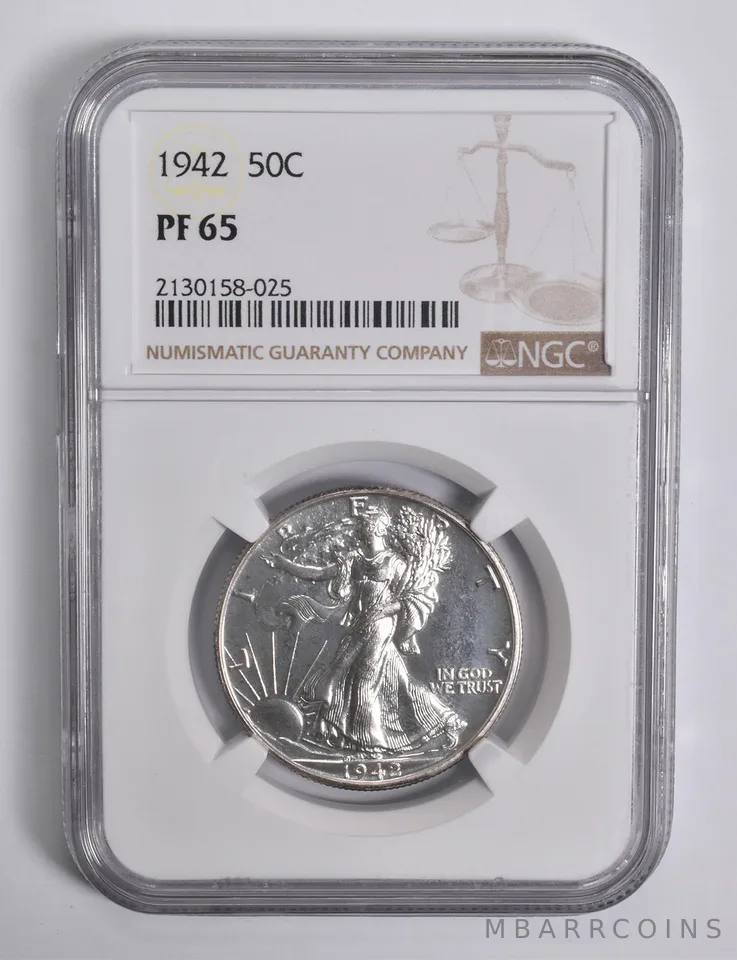 PF65 1942 Walking Liberty Half Dollar NGC *4569