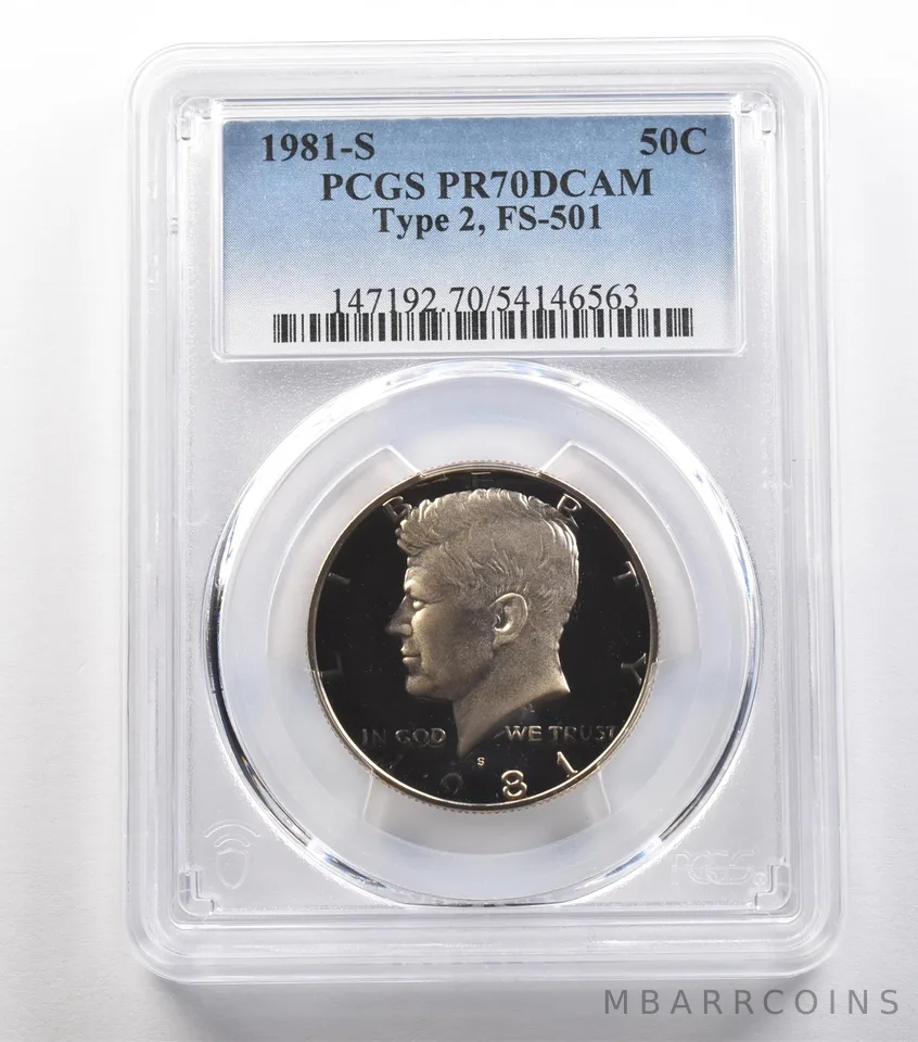 1981-S Kennedy Half Dollar Type 2 FS-501 PR70 DCAM PCGS *4835