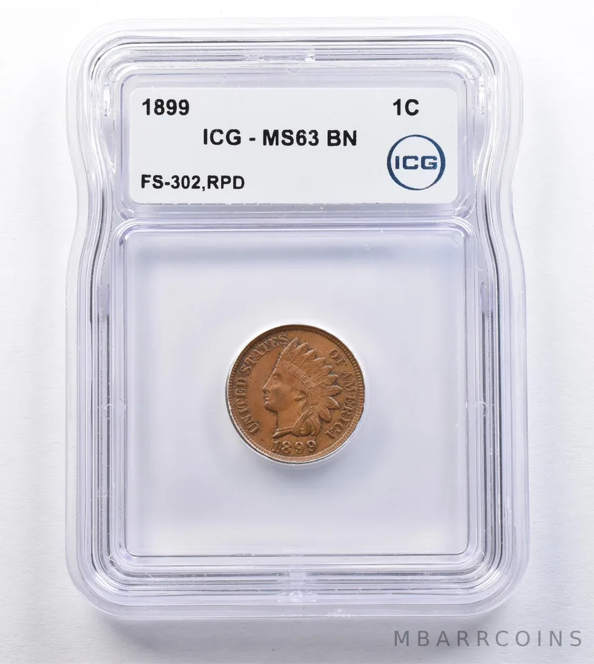 1899 Indian Head Cent FS-302 RPD MS63 BN ICG *2053