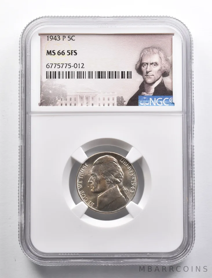 MS66 5FS 1943-P Jefferson Nickel NGC a4952