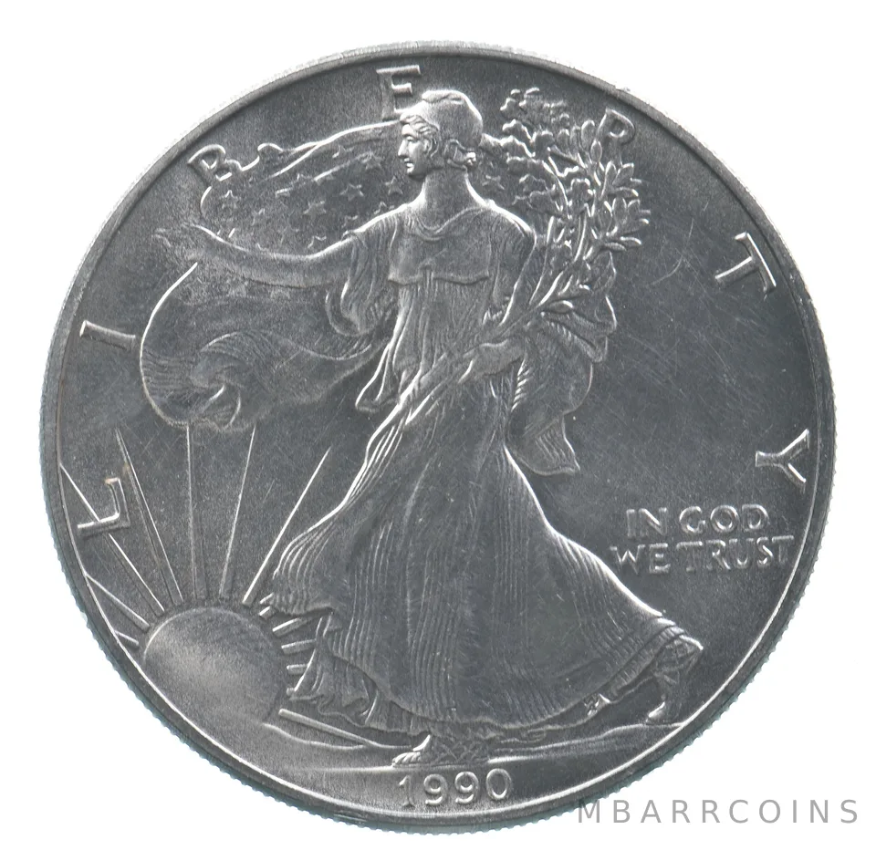 Better Date 1990 American Silver Eagle 1 Troy Oz .999 Fine Silver *520