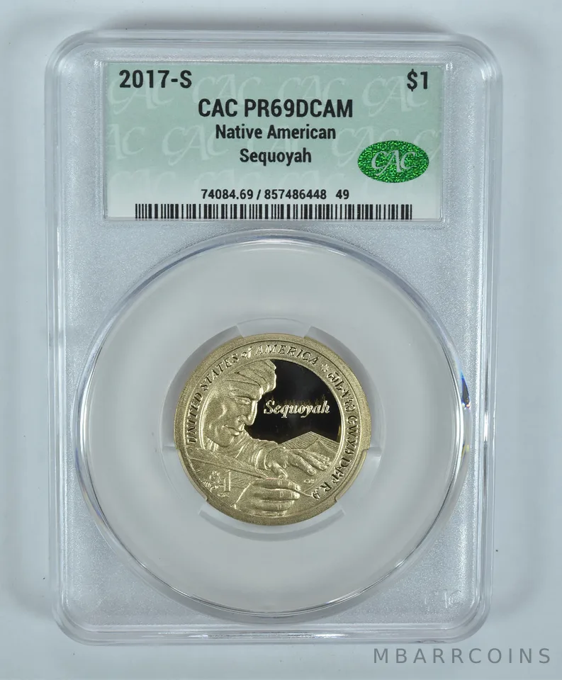 2017-S Sacagawea $1 Sequoyah PR69 DCAM CAC CACg