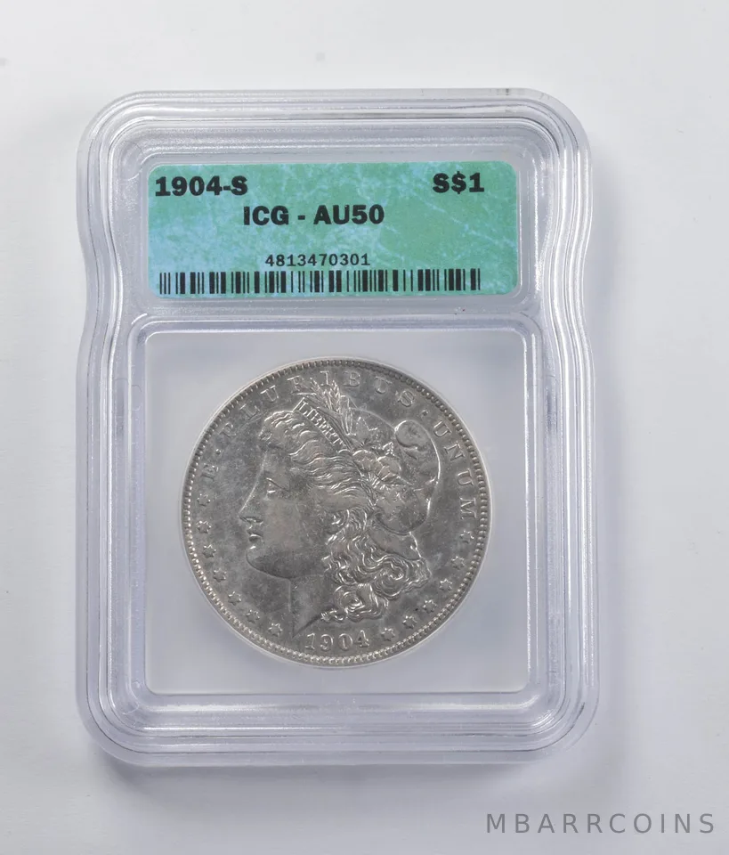 AU50 1904-S Morgan Silver Dollar ICG *5890