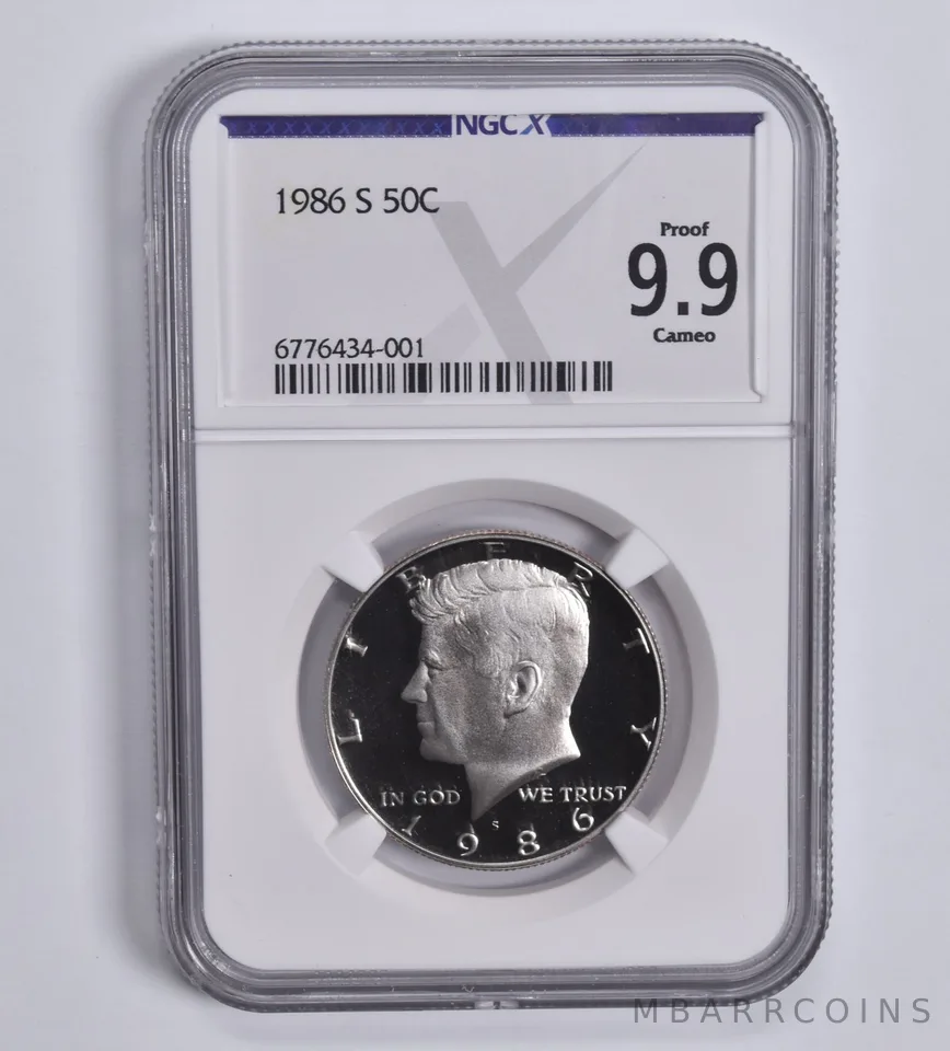 1986-S Kennedy Half Dollar Proof 9.9 NGC X NGCX