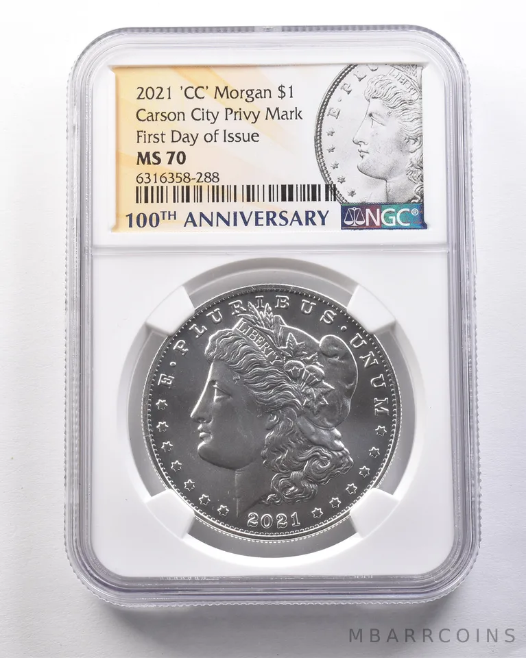 2021-'CC' Morgan Silver Dollar FDOI MS70 NGC *7860