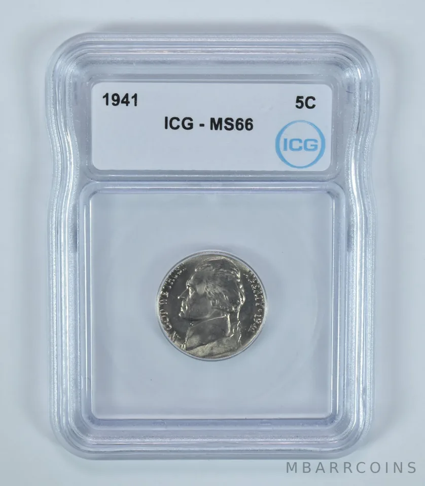 1941 Jefferson Nickel MS66 ICG