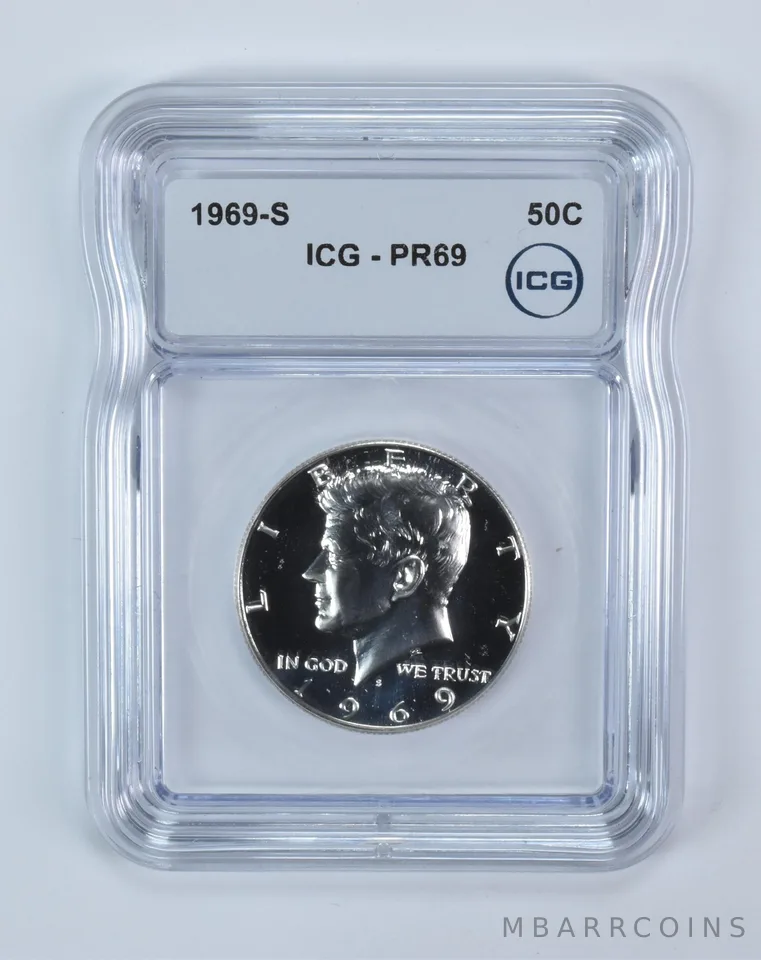 1969-S Kennedy Half Dollar PR69 ICG