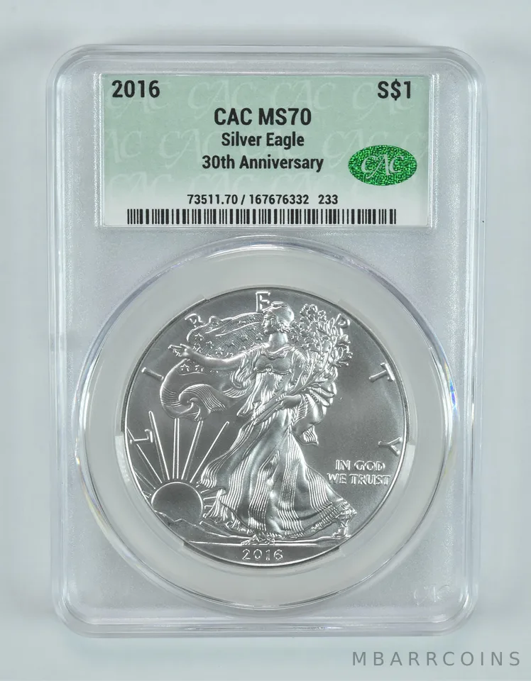 2016 American Silver Eagle MS70 CAC CACg