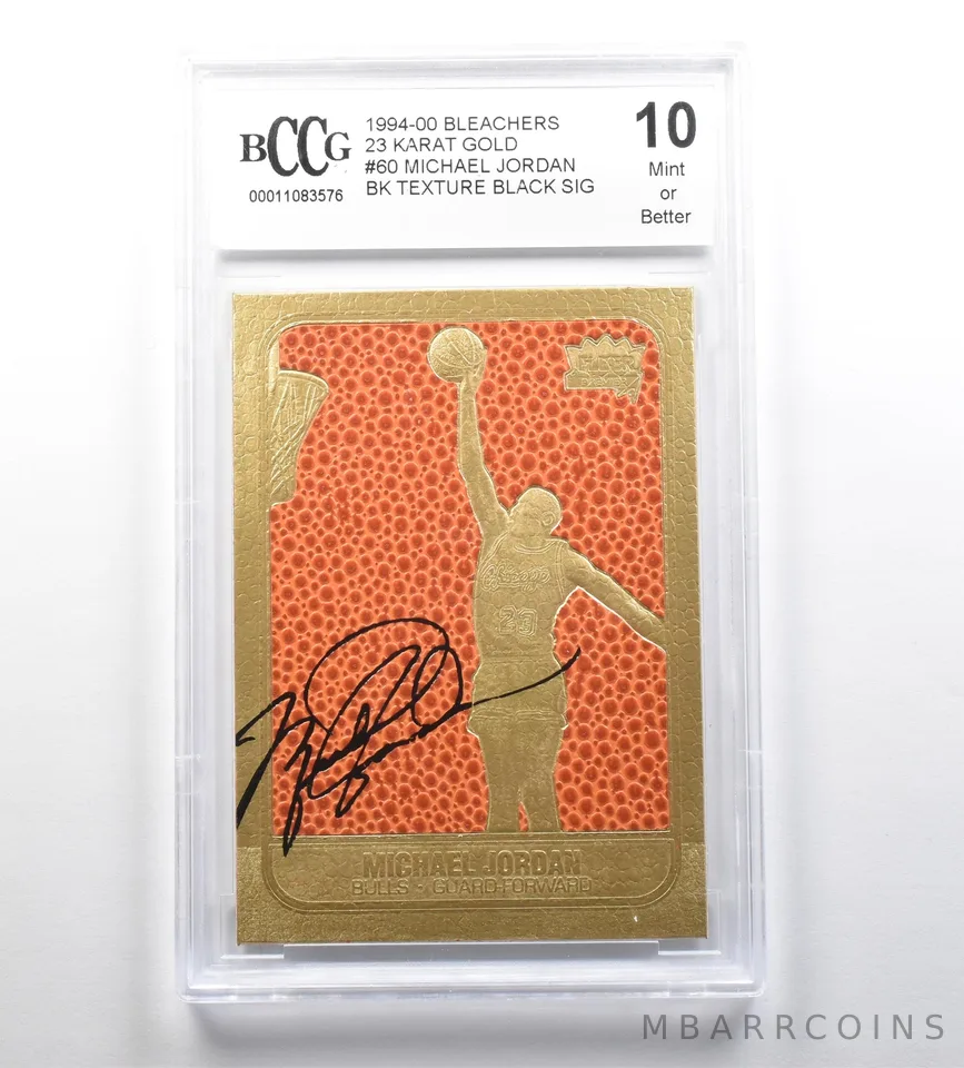 1994-00 Bleachers 23kt Gold #60 Michael Jordan Texture 10 Mint Better BCCG *7721