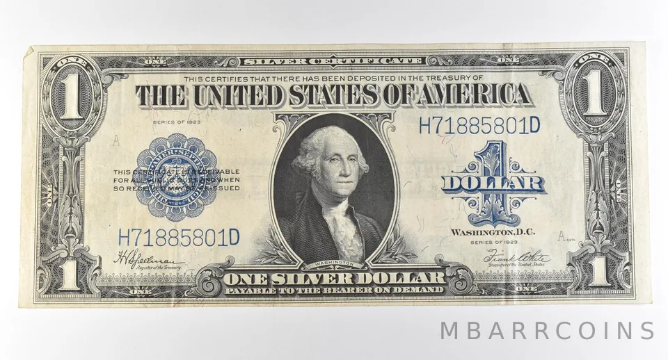1923 $1 Silver Certificate Large Note Blue Seal *3022