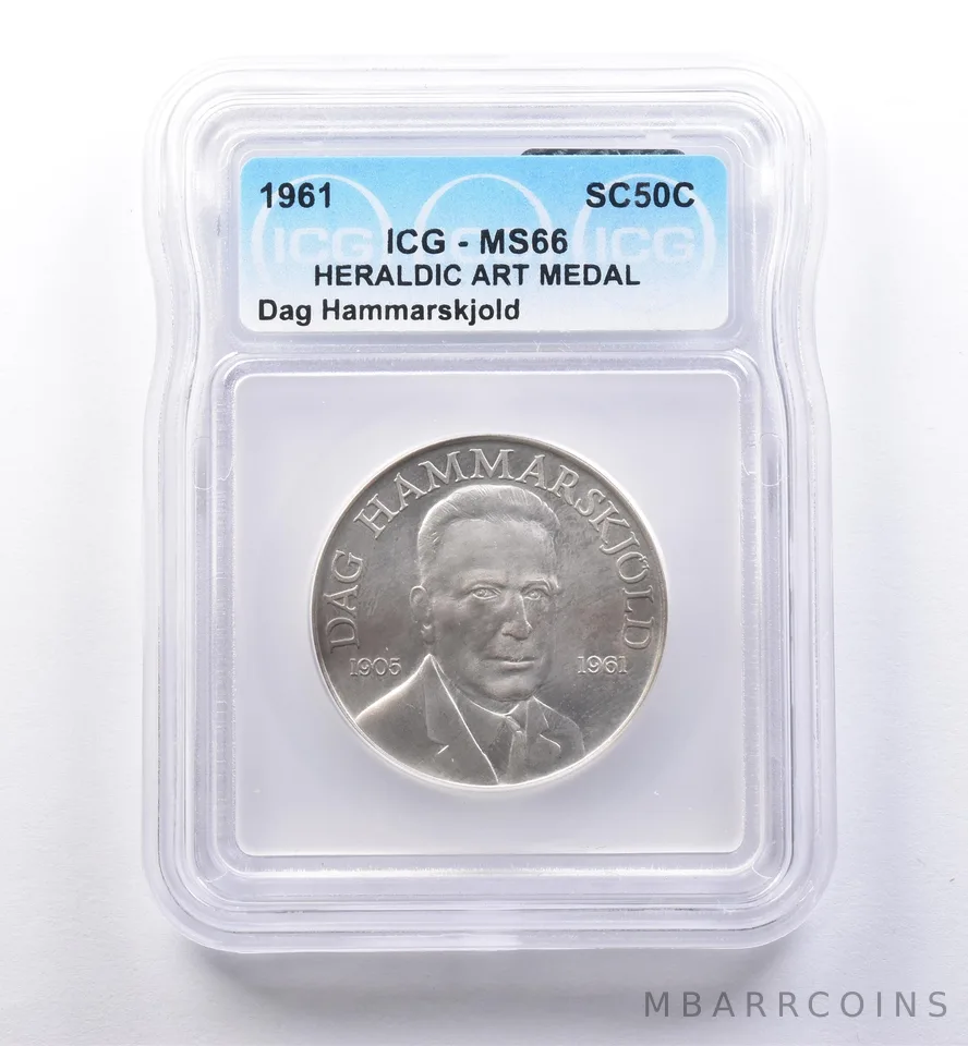 1961 So Called Half Dollar Dag Hammarskjold MS66 ICG *8394