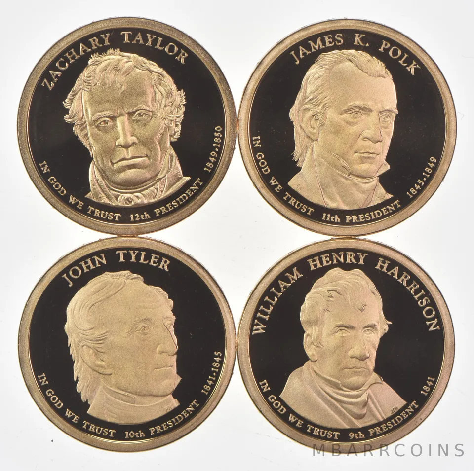 2009 Presidential Dollars From Proof Set HARRISON Tyler Polk Taylor No Case
